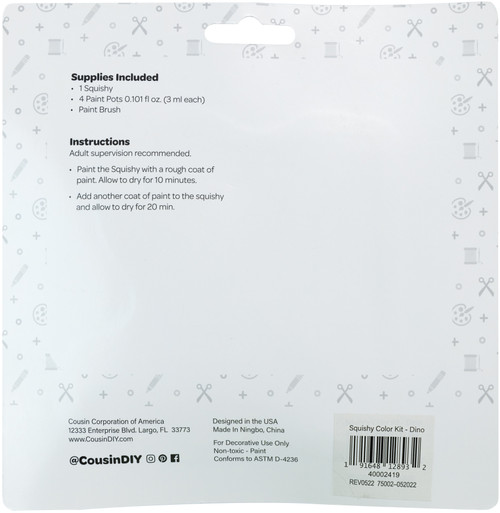 CousinDIY Squishy Color Kit-Dino - 40002419