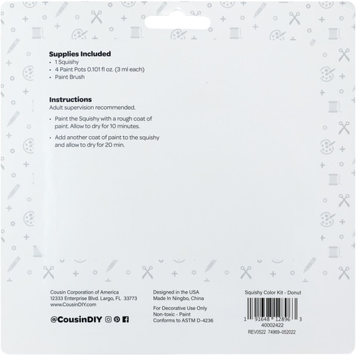 CousinDIY Squishy Color Kit-Donut - 40002422
