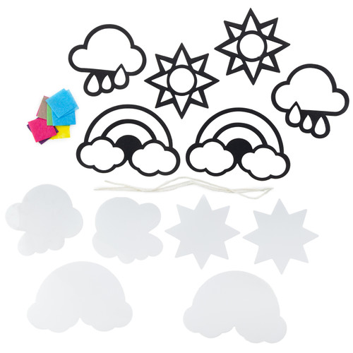 CousinDIY Tissue Suncatcher Kit-Weather, Makes 3 - 40002388