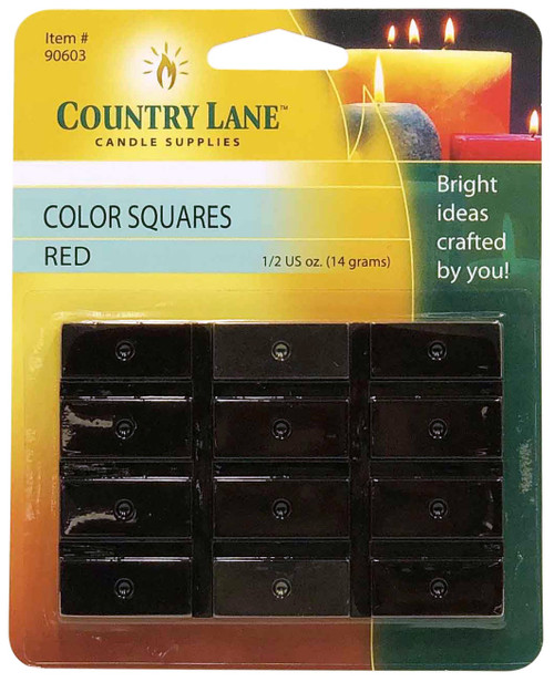 6 Pack Country Lane Color Square Candle Dye 0.5oz-Red 5A0026YH-1G9DR - 622019906038