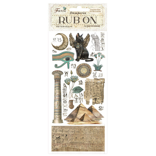 3 Pack - Stamperia Rub-On 4"X8.5"-Fortune Egypt - 5A002554-1G82M - 5993110034704