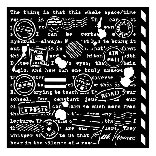 Stamperia Stencil 7"X7"-Shabby Rose Writings - 5A00255R-1G837