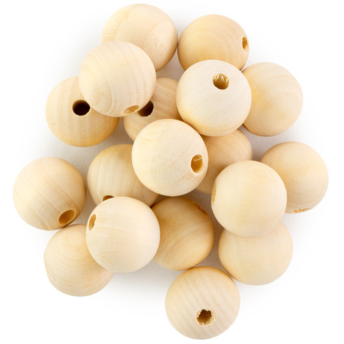6 Pack - CousinDIY Wood Beads Value Pack 18/Pkg-25.4mm - 20110367