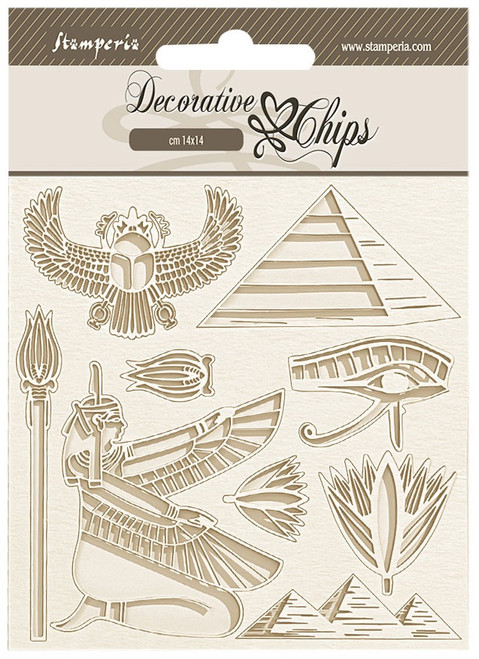 3 Pack - Stamperia Decorative Chips 5.5"X5.5"-Fortune Egypt Pyramid - 5A00255G-1G841 - 5993110035565
