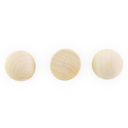 6 Pack - CousinDIY Split Ball Wood Beads 14/Pkg-Natural 1" - 20327505