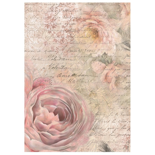 Stamperia Assorted Rice Paper Backgrounds A6 8/Sheets-Shabby Rose 5A00254D-1G83P