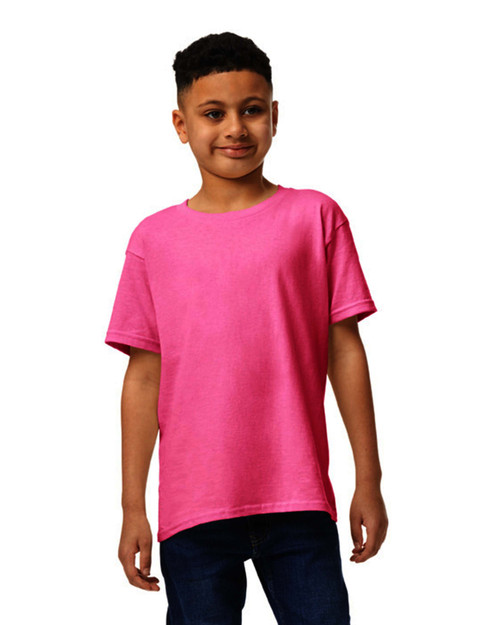 3 Pack Gildan Youth Short Sleeve Shirt-Safety Pink-Small 5A0023X2-1G73K