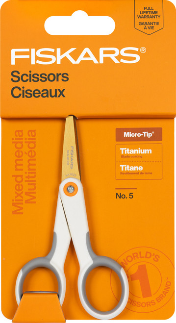 Fiskars Softgrip Micro-Tip Scissors -5" 5A0025VS-1G8ML - 023350780484