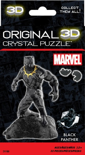 BePuzzled 3D Licensed Disney's Marvel Crystal Puzzles-Black Panther 5A0027DS-1G9QF - 023332311897