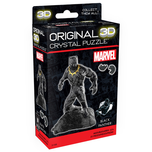 BePuzzled 3D Licensed Disney's Marvel Crystal Puzzles-Black Panther 5A0027DS-1G9QF