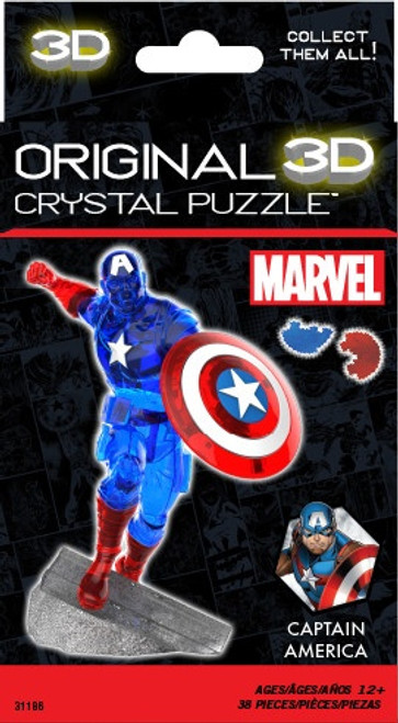 BePuzzled 3D Licensed Disney's Marvel Crystal Puzzles-Captain America 5A0027DS-1G9QG - 023332311866