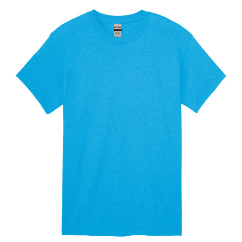 3 Pack Gildan Adult Short Sleeve Crew Shirt-Heather Sapphire-XLarge 5A0023X1-1G73P - 883096040705