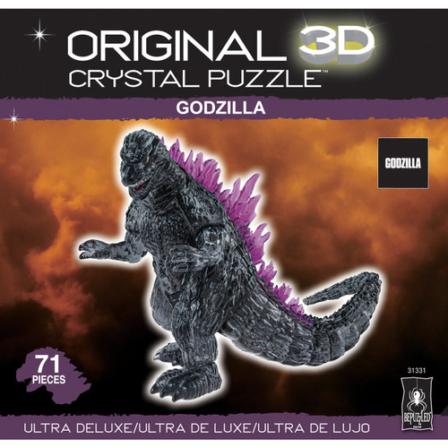 BePuzzled 3D Ultra-Deluxe Licensed Crystal Puzzle-Godzilla 5A0027DV-1G9QC - 023332313310
