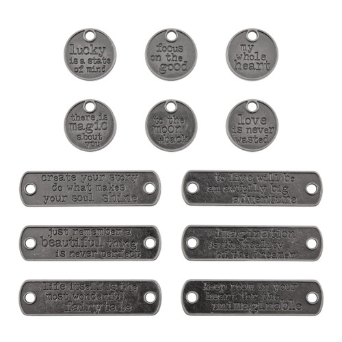 Tim Holtz Idea-ology Typed Tags-12 Pieces 5A0024MR-1G80K