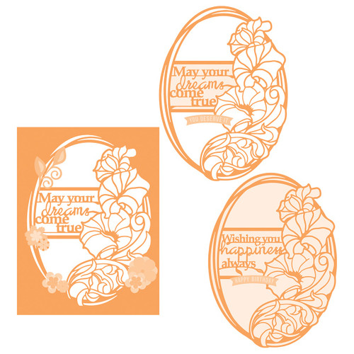 Tonic Studios Die Set-Always Happy! Scribbled Blooms - 5398E