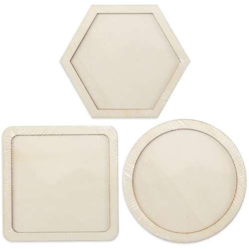 Ready To Finish Wood Coaster Assortment-Assortment 1 HK13356 - 726465504302