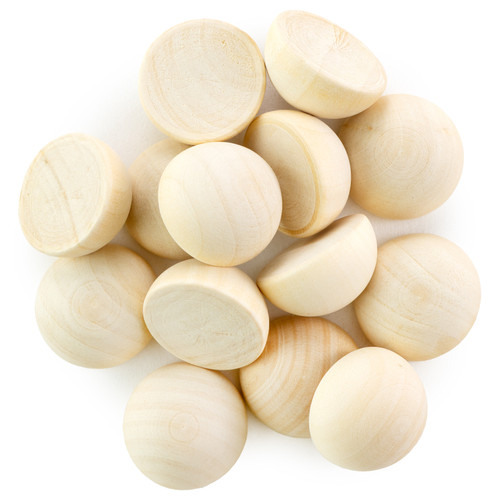 CousinDIY Split Ball Wood Beads 14/Pkg-Natural 1" - 20327505 CousinDIY Split Ball Wood Beads 14/Pkg-Natural 1" - 20327505