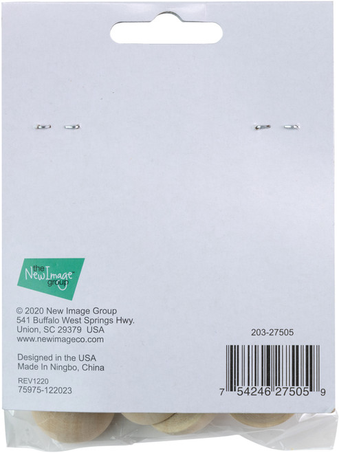 CousinDIY Split Ball Wood Beads 14/Pkg-Natural 1" - 20327505 CousinDIY Split Ball Wood Beads 14/Pkg-Natural 1" - 20327505