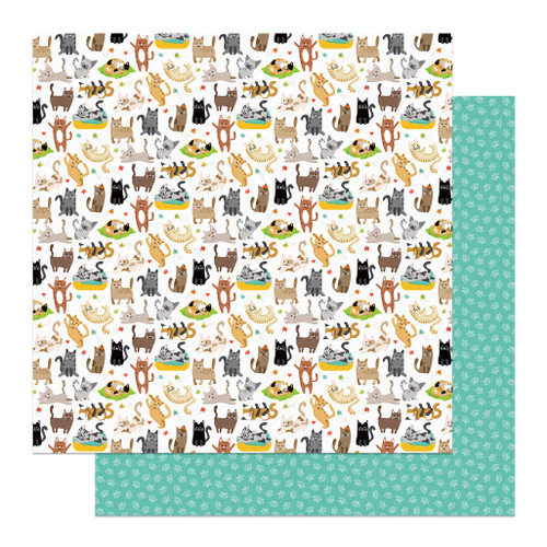 25 Pack Cat Nip Double-Sided Cardstock 12"X12"-Cats Have Staff 5A0027D0-1G9PF - 709388346358