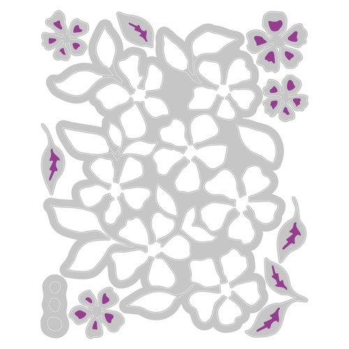 Sizzix Thinlits Dies By Eileen Hull 12/Pkg-Painterly Blooms & Background - 5A0022XS-1G5ZS