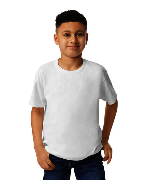 Gildan Youth Short Sleeve Shirt-White-Small 5A0023WZ-1G71R