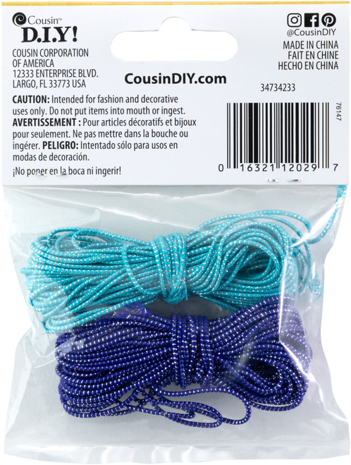 6 Pack - CousinDIY Fun Pack Stretch Cord 17.5yd-Blue & Purple - 34734233 6 Pack - CousinDIY Fun Pack Stretch Cord 17.5yd-Blue & Purple - 34734233