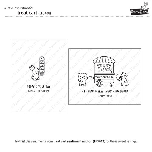Lawn Fawn Clear Stamps 4"X6"-Treat Cart - 5A00286Q-1GB8K Lawn Fawn Clear Stamps 4"X6"-Treat Cart - 5A00286Q-1GB8K