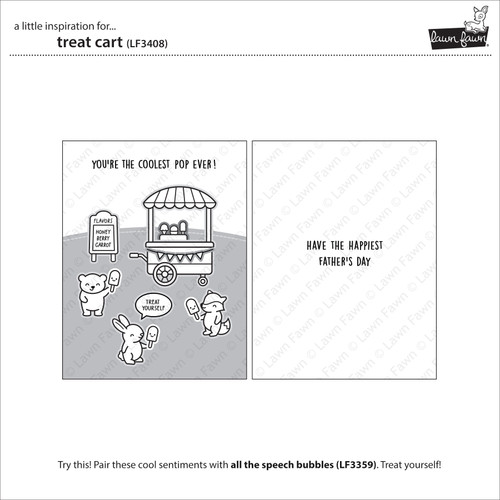 Lawn Fawn Clear Stamps 4"X6"-Treat Cart - 5A00286Q-1GB8K Lawn Fawn Clear Stamps 4"X6"-Treat Cart - 5A00286Q-1GB8K