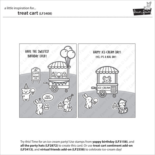 Lawn Fawn Clear Stamps 4"X6"-Treat Cart - 5A00286Q-1GB8K Lawn Fawn Clear Stamps 4"X6"-Treat Cart - 5A00286Q-1GB8K