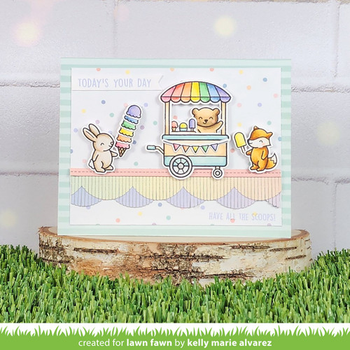 Lawn Fawn Clear Stamps 4"X6"-Treat Cart - 5A00286Q-1GB8K Lawn Fawn Clear Stamps 4"X6"-Treat Cart - 5A00286Q-1GB8K