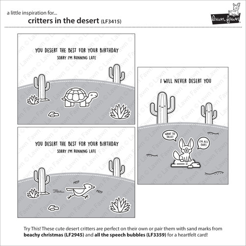Lawn Fawn Clear Stamps 4"X6"-Critters In The Desert 5A00286X-1GB8M