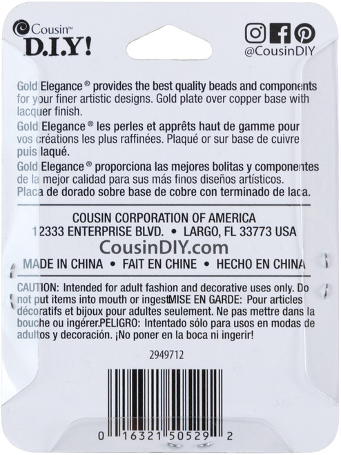 CousinDIY 14k Plated Gold Elegance Beads & Findings-Euro Levers W/Loops 2/Pkg - A50026P5-12 CousinDIY 14k Plated Gold Elegance Beads & Findings-Euro Levers W/Loops 2/Pkg - A50026P5-12