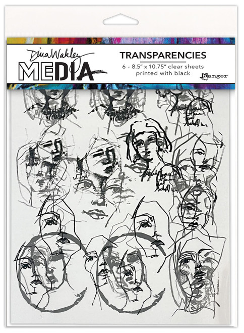 2 Pack - Dina Wakley MEdia Transparencies 8.5"X10.75" 6/Pkg-Tinies Set 1 - 5A0027F5-1G9R5 - 789541082637