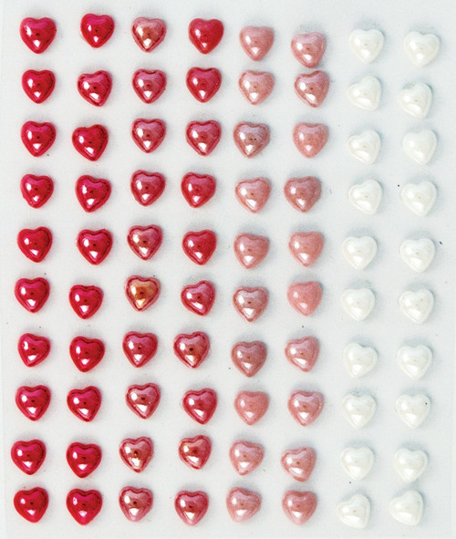Craft Consortium Adhesive Enamel Hearts 80/Pkg-Assorted Colors - 5A00285N-1GB6B