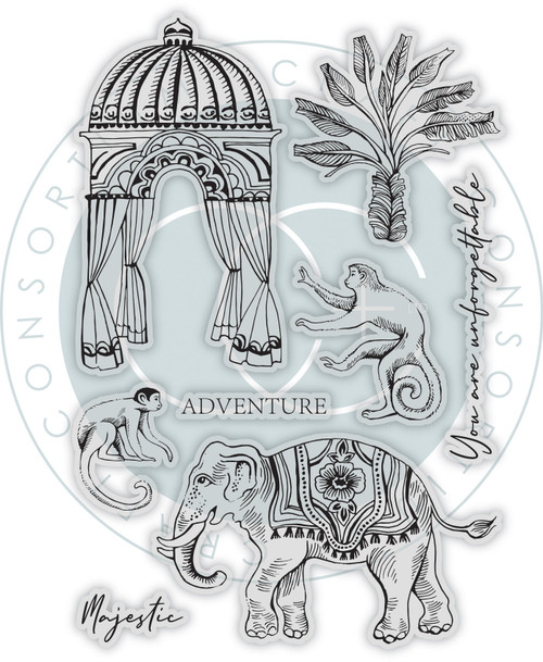 Craft Consortium Photopolymer Stamp Set-Majestic, Palace Garden - 5A00285K-1GB6D