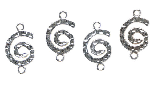 CousinDIY Plated Silver Elegance Metal Findings-Spiral Connectors 4/Pkg - 5A002F6P-2138 CousinDIY Plated Silver Elegance Metal Findings-Spiral Connectors 4/Pkg - 5A002F6P-2138