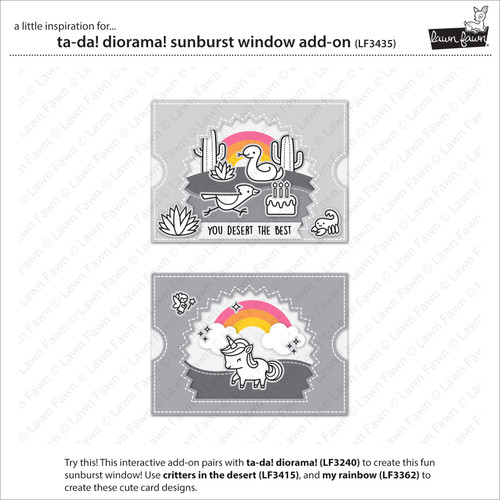 Lawn Cuts Custom Craft Die-Ta-Da! Diorama! Sunburst Window Add-on 5A00287W-1GB81
