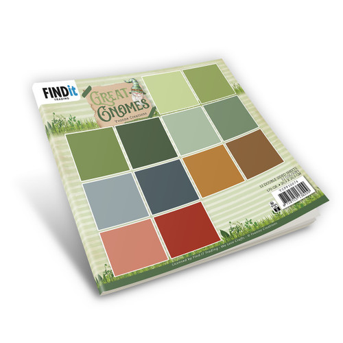 3 Pack Find It Trading Yvonne Creations Paper Pack 8"X8" 12/Pkg-Solid Colors, Great Gnomes 5A0028N0-1GBPV - 8718715138209