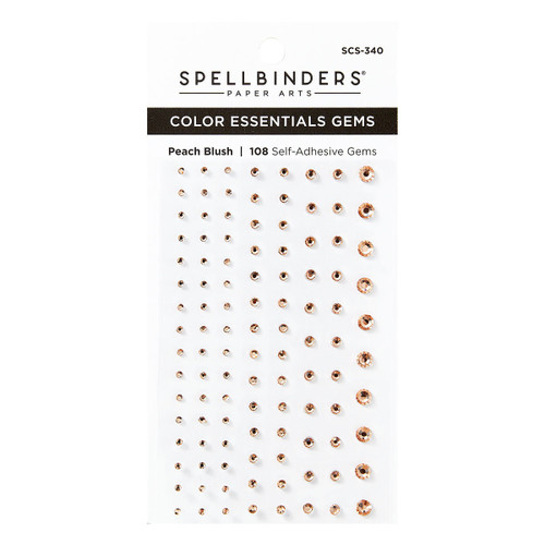 3 Pack - Spellbinders Color Essentials Gems 108/Pkg-Peach Blush - 5A0028MJ-1GBPD - 810146543053