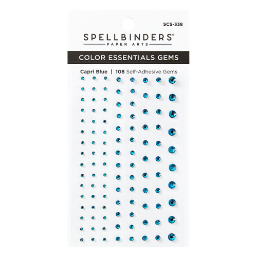 3 Pack - Spellbinders Color Essentials Gems 108/Pkg-Capri Blue - 5A0028MC-1GBPH - 810146543039 3 Pack - Spellbinders Color Essentials Gems 108/Pkg-Capri Blue - 5A0028MC-1GBPH - 810146543039