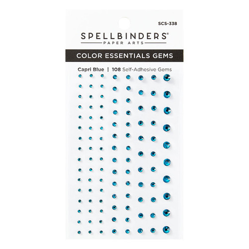 3 Pack Spellbinders Color Essentials Gems 108/Pkg-Capri Blue 5A0028MC-1GBPH - 810146543039