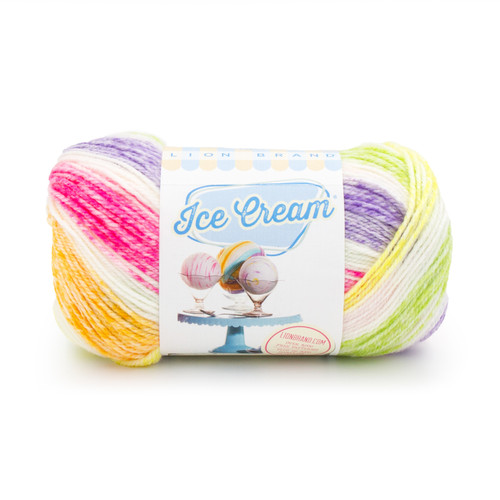 3 Pack Lion Brand Ice Cream Yarn-Passion Fruit 923-1GBQY - 023032133881