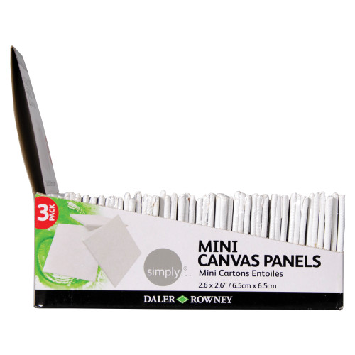 Daler-Rowney Simply Mini Canvas Panels 3/Pkg-2.5"X2.5" 5A0027RC-1GB23