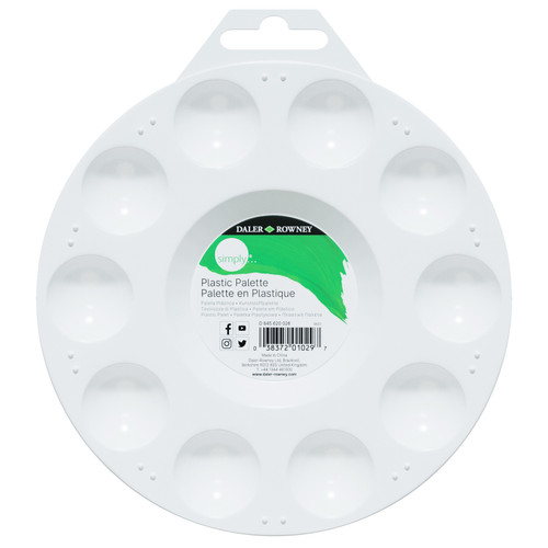 Daler-Rowney Simply Plastic Mixing Palette-10 Cavity - 5A0027QM-1GB2G - 0038372010297