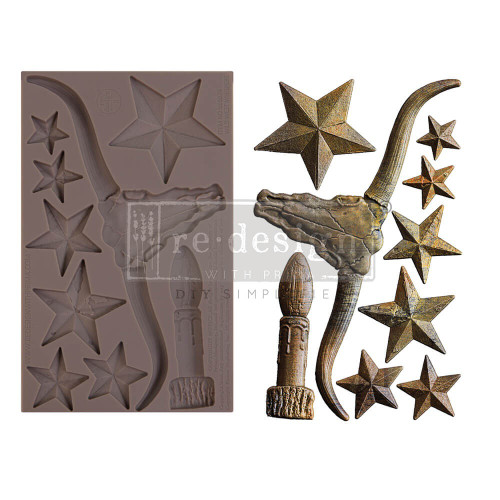 Prima Marketing Re-Design Mould 5"X8"X8mm-Wild West Whispers - MOULD-1GBC0 - 655350669874