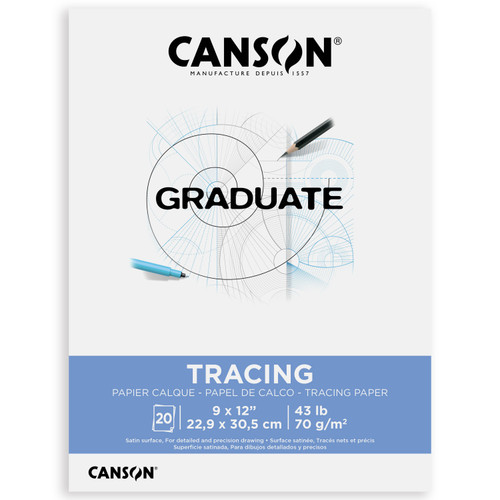 Canson Graduate Series Tracing Pad 9"X12"-20 Sheets - 5A0027QY-1GB30 - 3148950072399