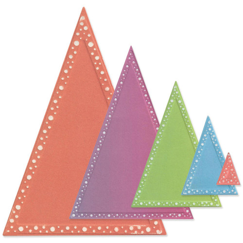Sizzix Fanciful Framelits Die Set By Stacey Park 16/Pkg-Patti's Perfect Triangles 5A0022XT-1G5ZT - 630454289906
