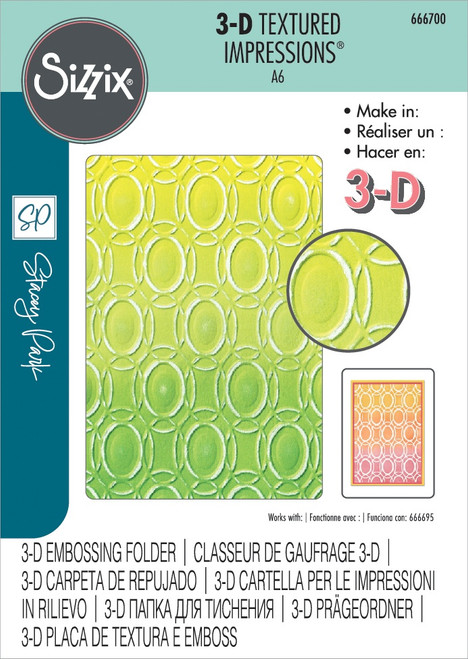 Sizzix 3D Textured Impressions Emboss Folder By Stacey Park-Golden Rings, Cosmopolitan 5A0022XY-1G5ZV - 630454289913