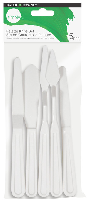 2 Pack Daler-Rowney Simply Palette Knife Set-5 Pieces 5A0027QP-1GB2B - 5011386060910