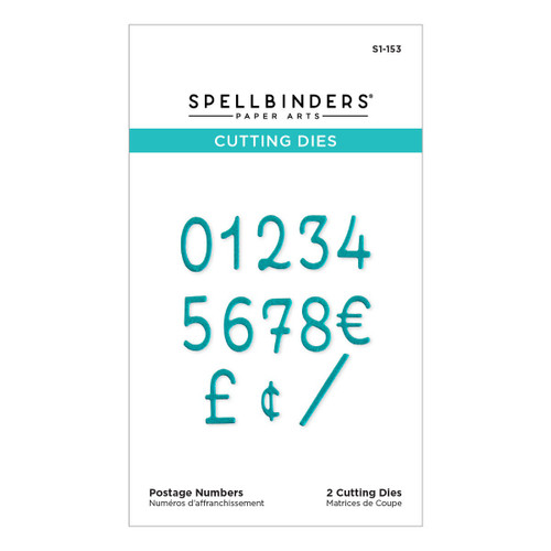 2 Pack - Spellbinders Etched Dies-Postage Numbers - 5A0028LH-1GBN7 - 810146544296
